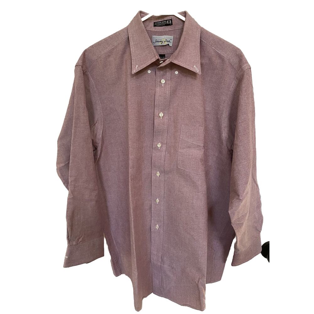 Jeremy‎ Slade Men’s Long Sleeve Shirt 17 1/2 X 34 Cotton/polyester Purple Office